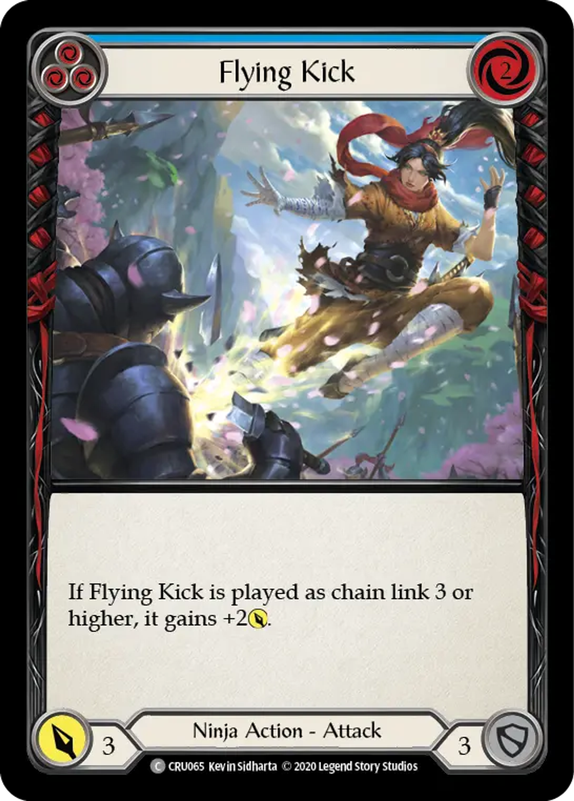 Flying Kick (Blue) — Crucible of War — Flesh and Blood