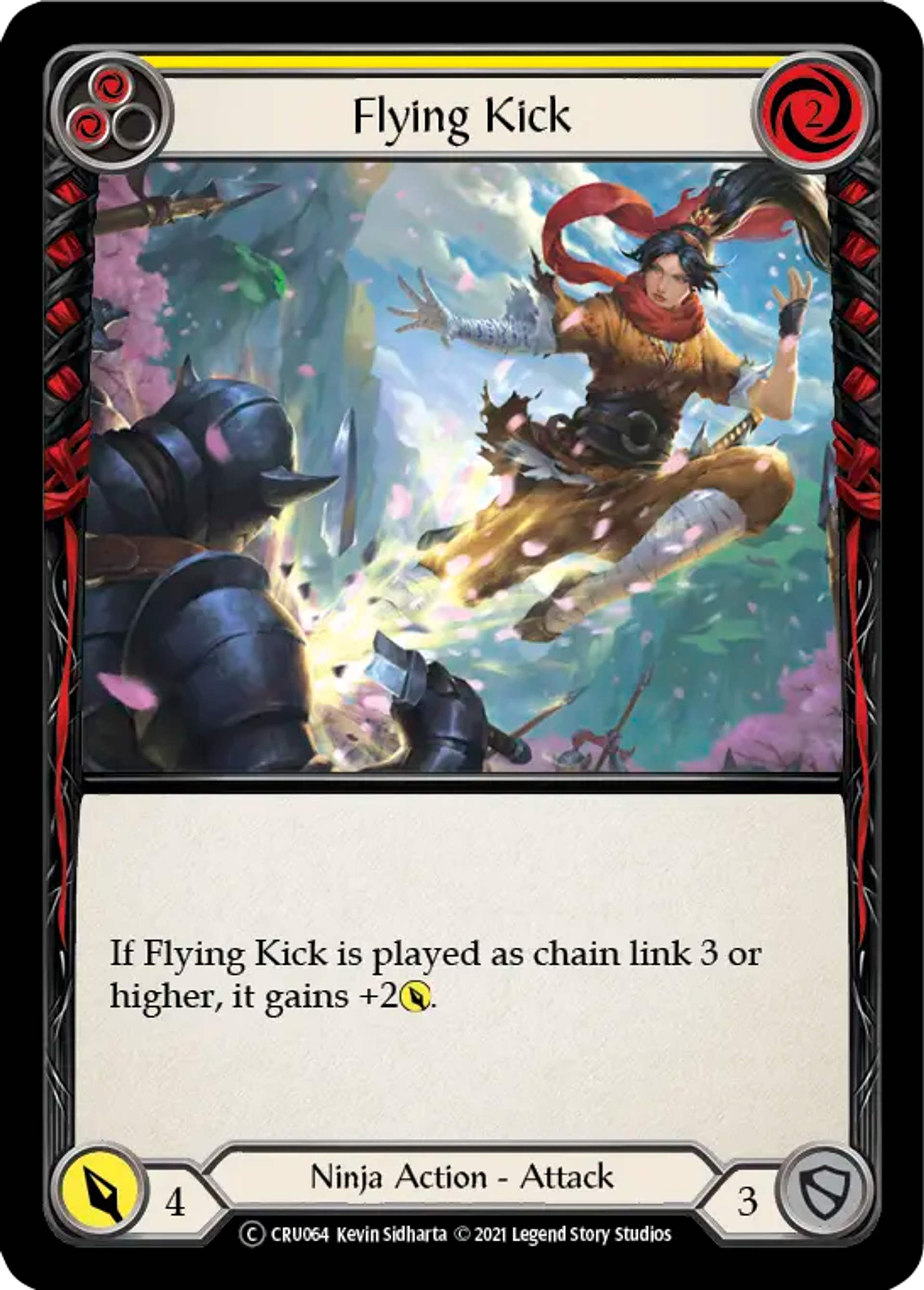 Flying Kick (Yellow) — Crucible of War - Unlimited — Flesh and Blood