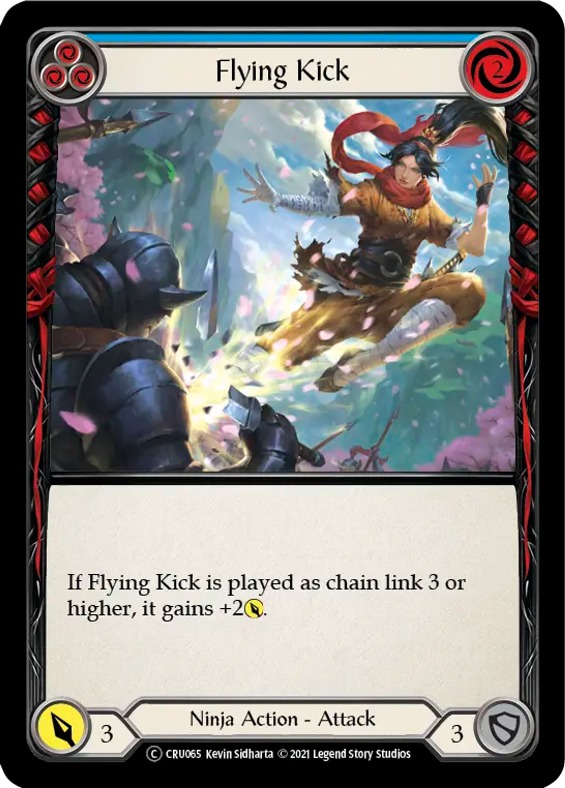 Flying Kick (Blue) — Crucible of War - Unlimited — Flesh and Blood