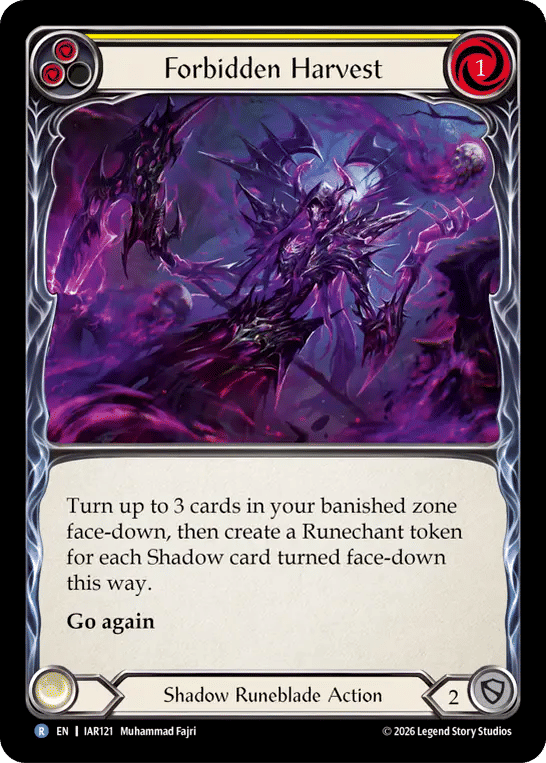 Forbidden Harvest (Yellow) — Usurp the Shadow Throne — Flesh and Blood