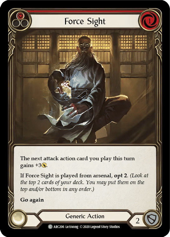 Force Sight (Red) — Arcane Rising - Unlimited — Flesh and Blood