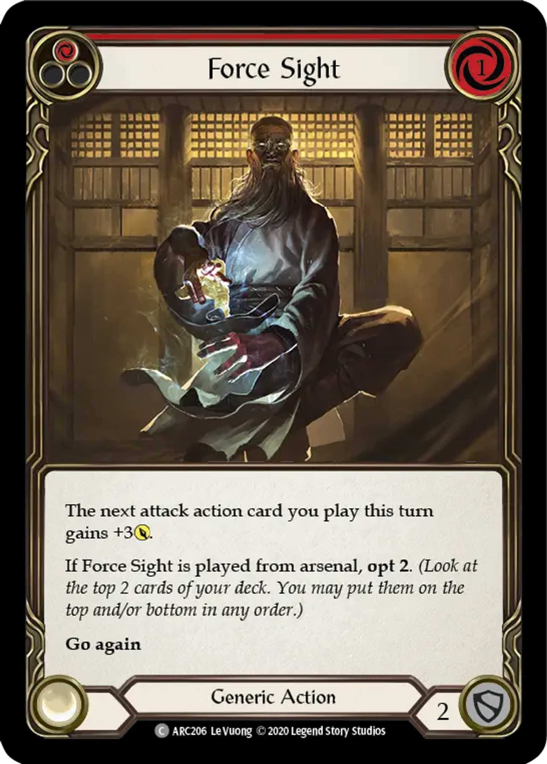 Force Sight (Red) — Arcane Rising - Unlimited — Flesh and Blood