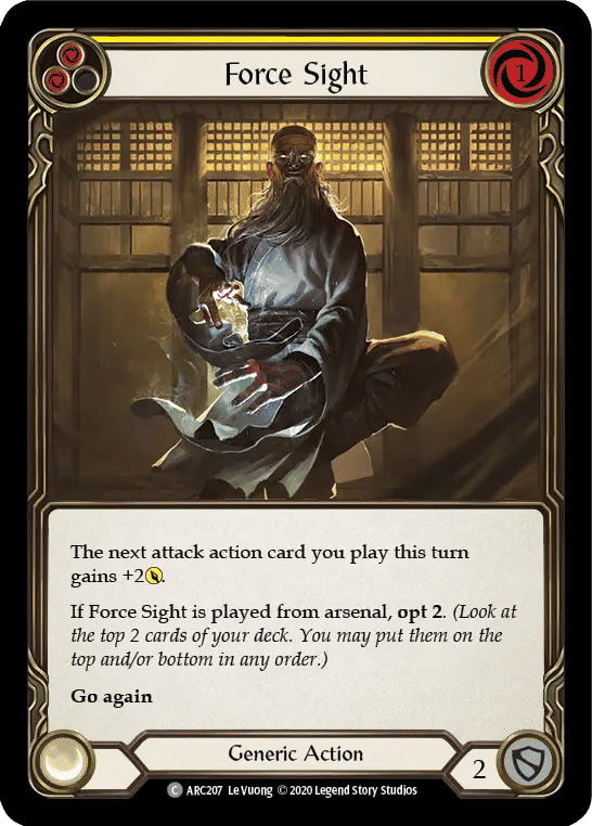 Force Sight (Yellow) — Arcane Rising - Unlimited — Flesh and Blood