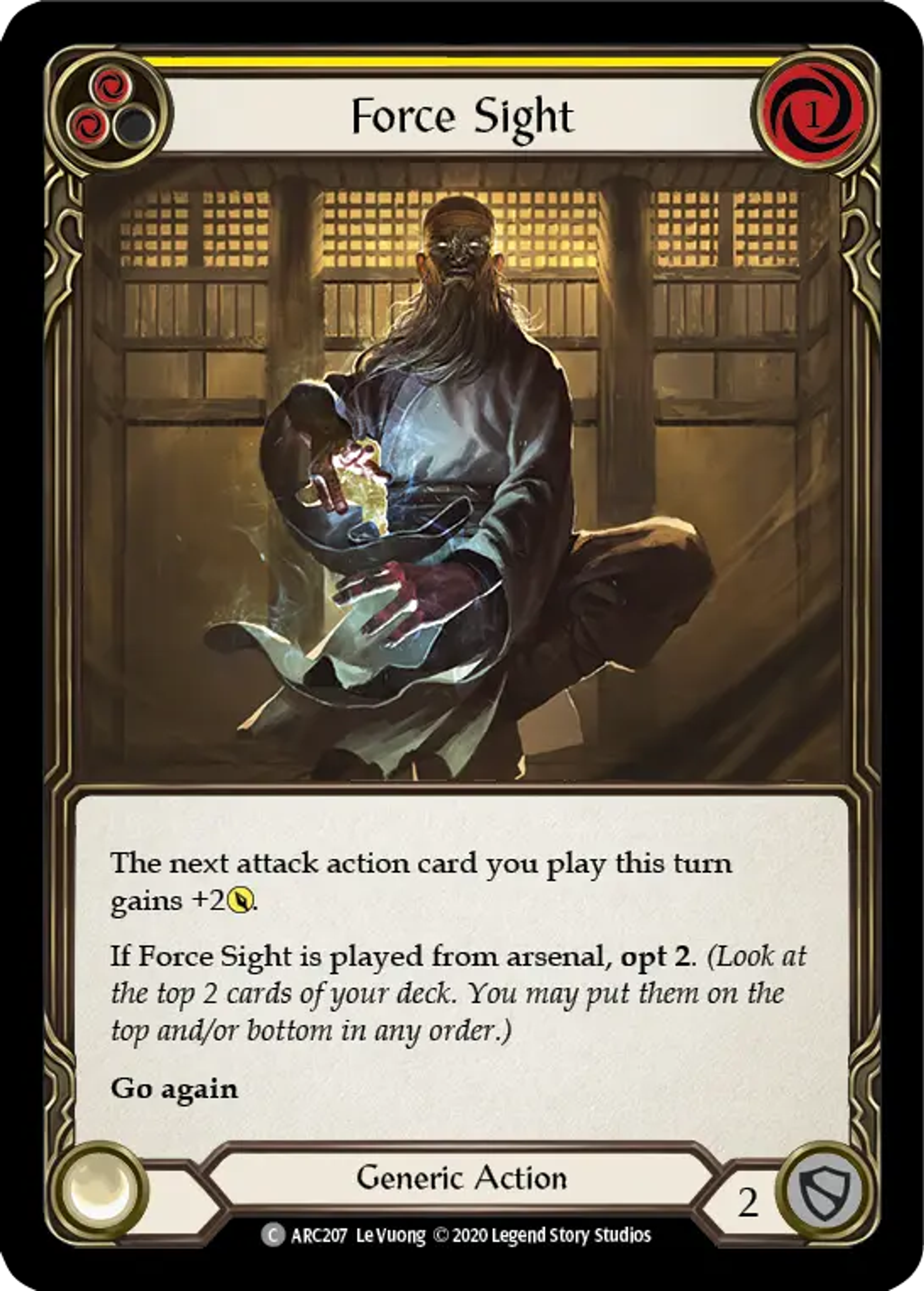 Force Sight (Yellow) — Arcane Rising - Unlimited — Flesh and Blood