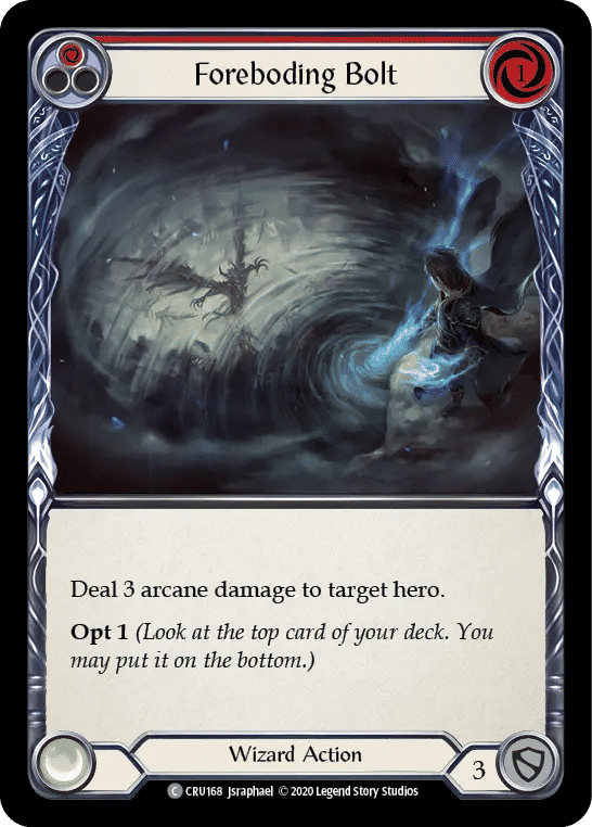 Foreboding Bolt (Red) — Crucible of War — Flesh and Blood