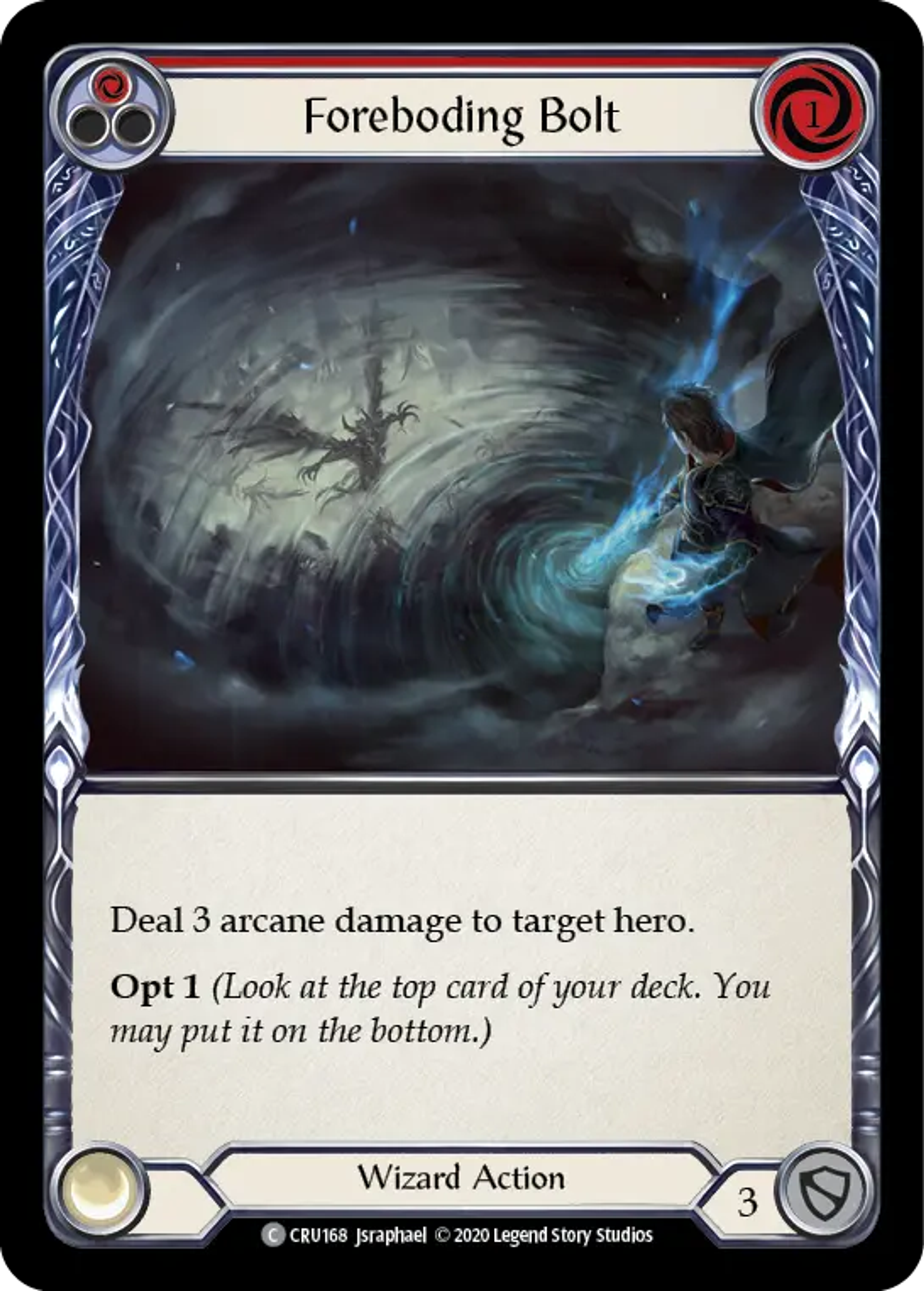 Foreboding Bolt (Red) — Crucible of War — Flesh and Blood