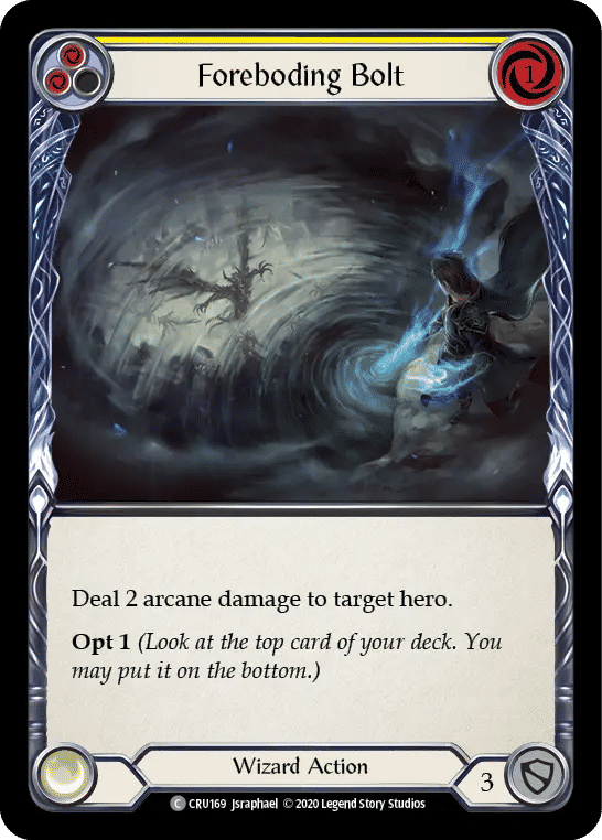 Foreboding Bolt (Yellow) — Crucible of War — Flesh and Blood