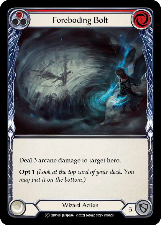 Foreboding Bolt (Red) — Crucible of War - Unlimited — Flesh and Blood
