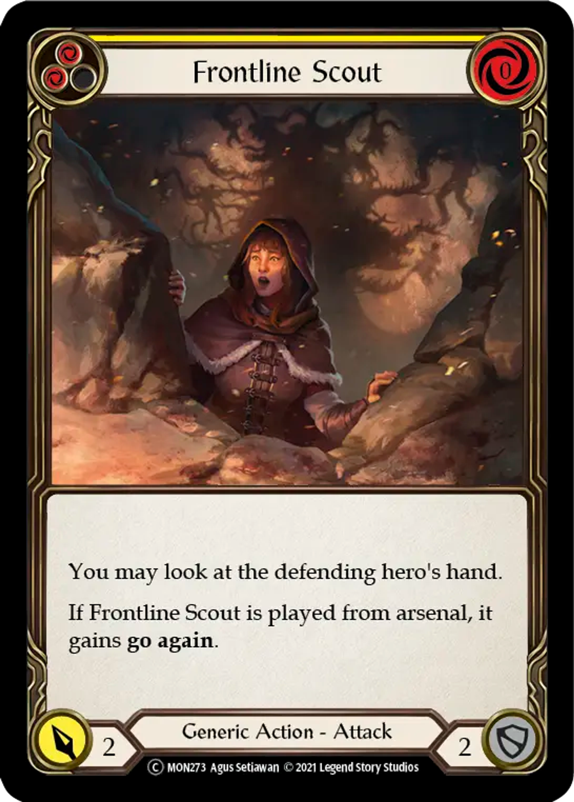 Frontline Scout (Yellow) — Monarch - Unlimited — Flesh and Blood