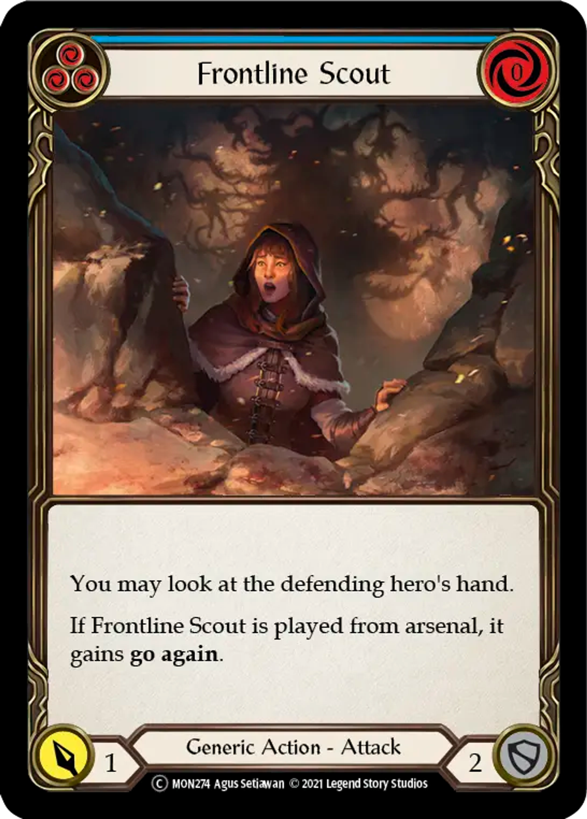 Frontline Scout (Blue) — Monarch - Unlimited — Flesh and Blood