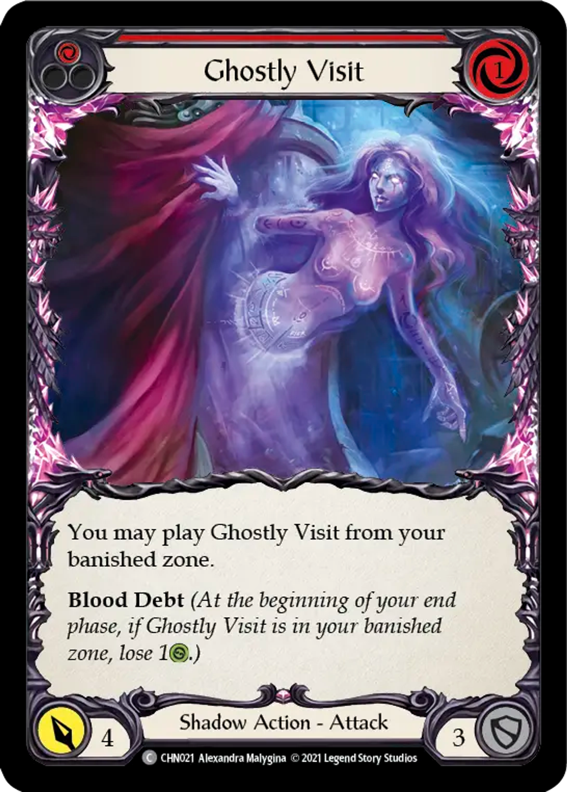 Ghostly Visit (Red) — Chane - Blitz Deck — Flesh and Blood