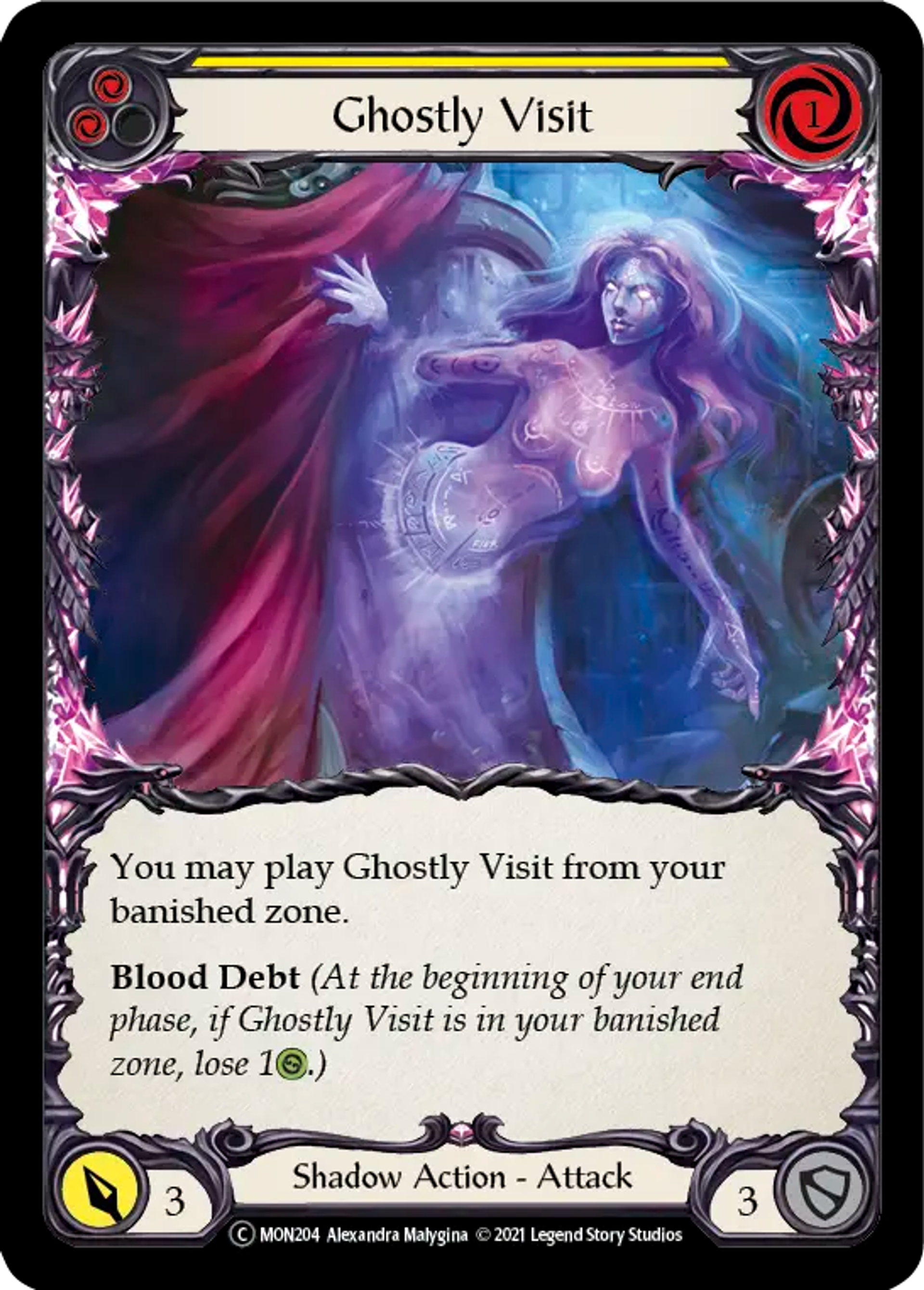Ghostly Visit (Yellow) — Monarch - Unlimited — Flesh and Blood
