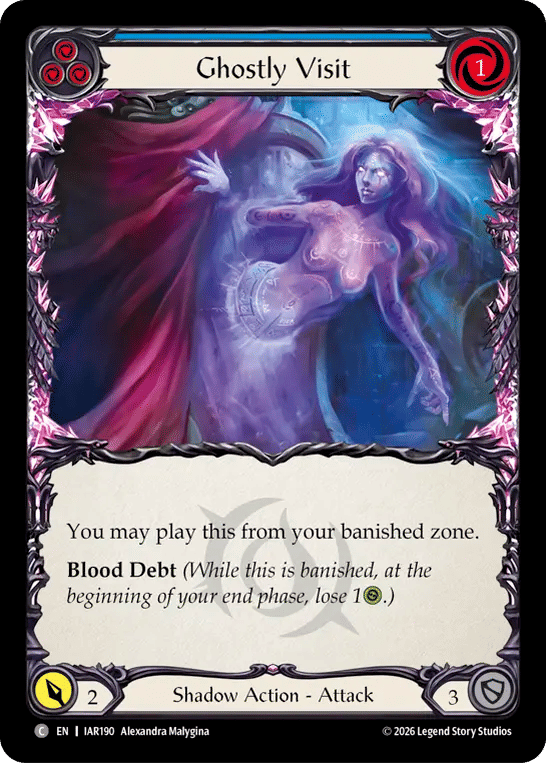 Ghostly Visit (Blue) — Usurp the Shadow Throne — Flesh and Blood
