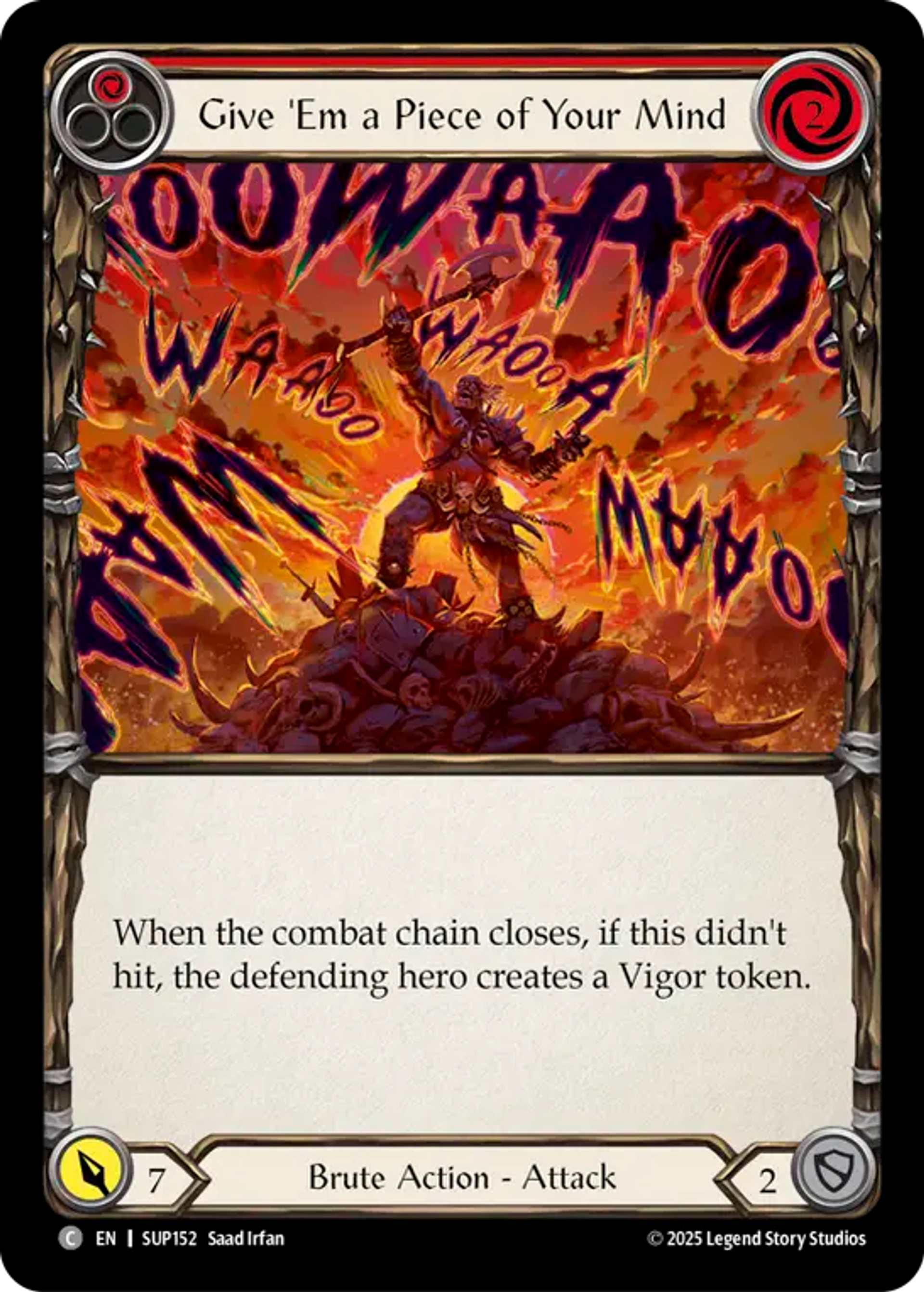 Give 'Em a Piece of Your Mind (Red) — Super Slam — Flesh and Blood