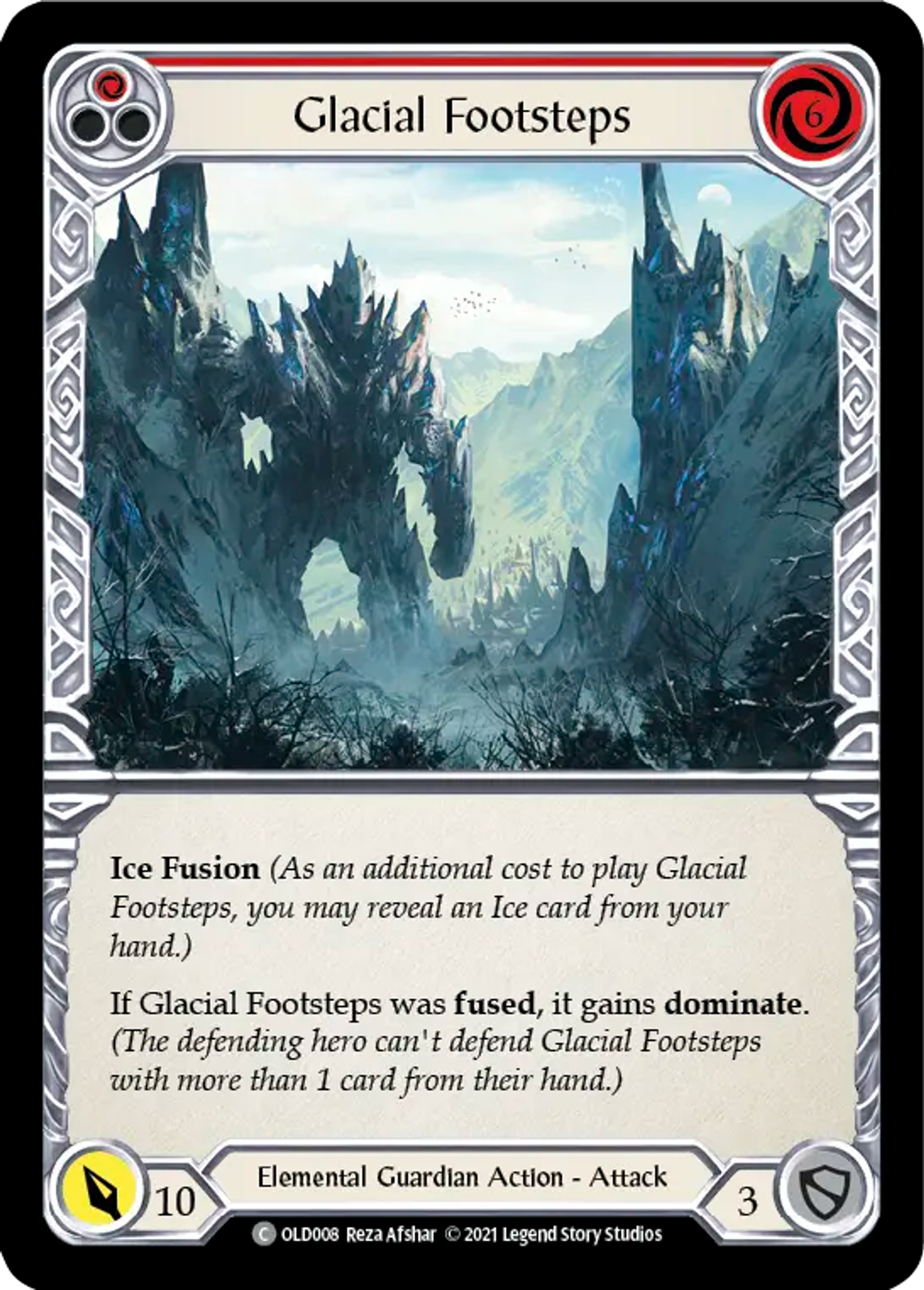 Glacial Footsteps (Red) — Oldhim - Blitz Deck — Flesh and Blood