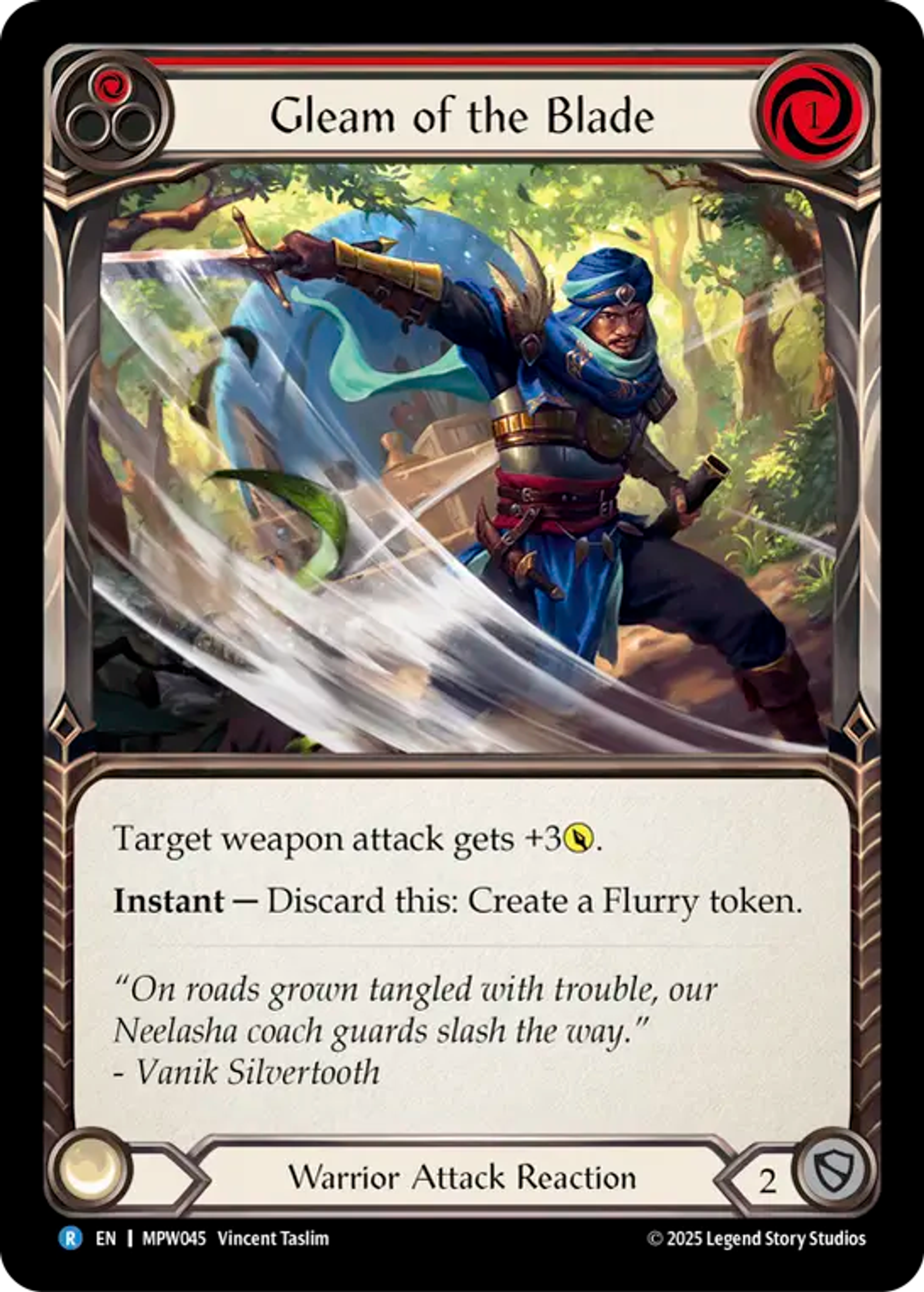 Gleam of the Blade (Red) — Mastery Pack Warrior — Flesh and Blood