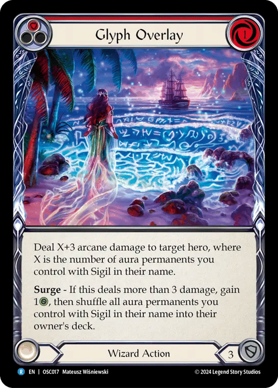 Glyph Overlay (Red) — Rosetta Blitz Deck - Oscilio — Flesh and Blood