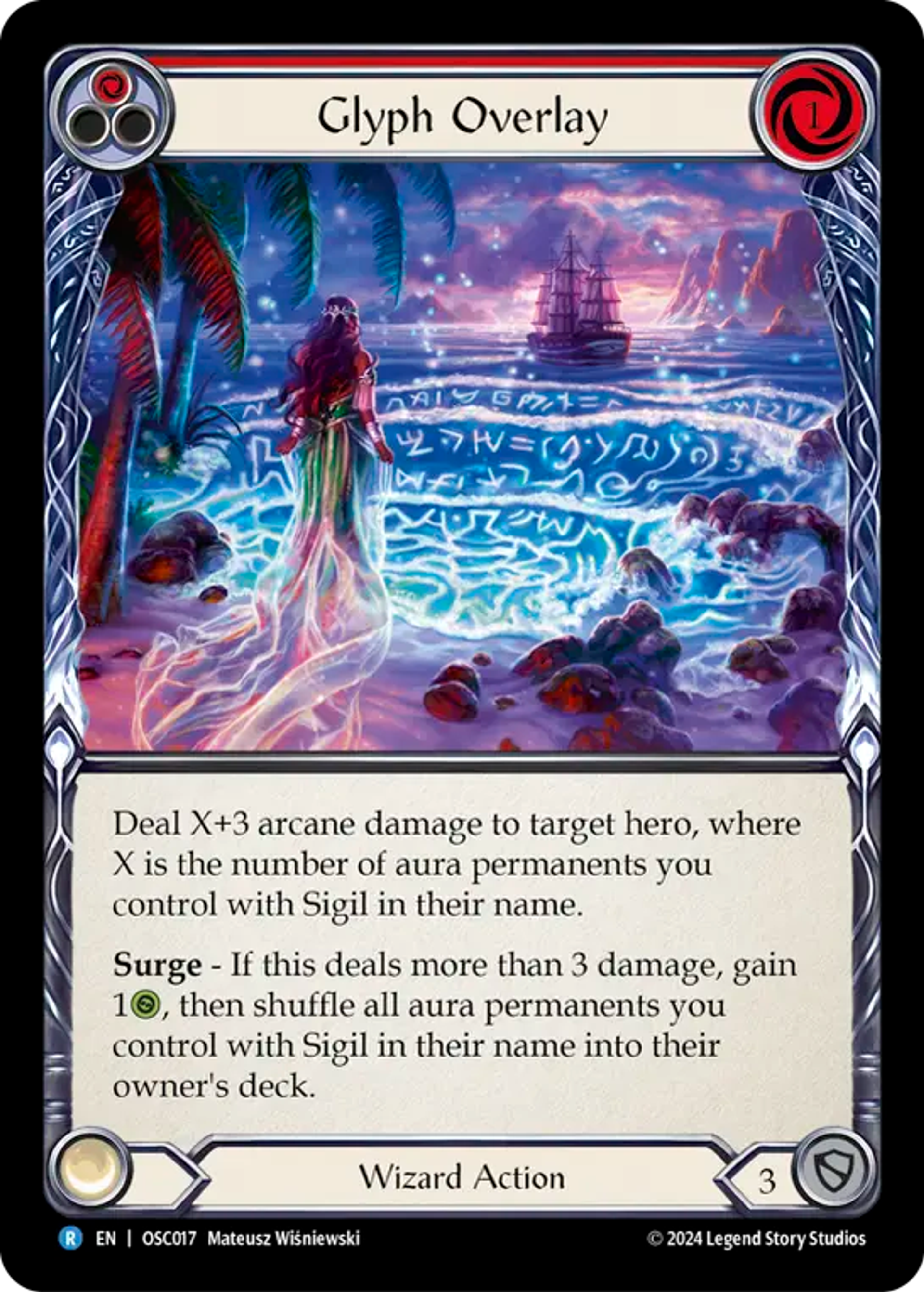 Glyph Overlay (Red) — Rosetta Blitz Deck - Oscilio — Flesh and Blood