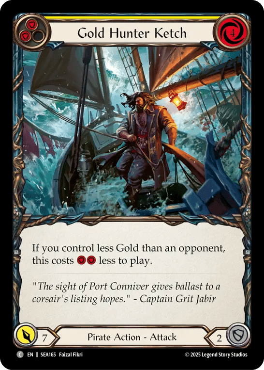 Gold Hunter Ketch (Yellow) — High Seas — Flesh and Blood