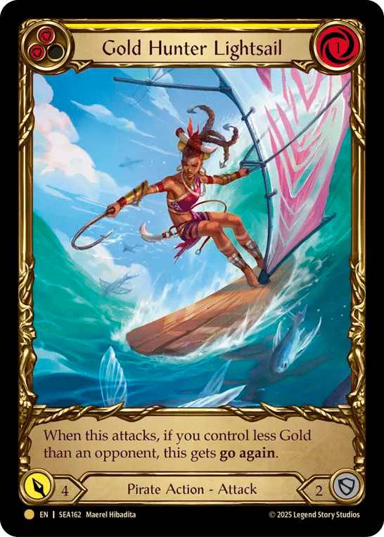 Gold Hunter Lightsail (Yellow) — High Seas - Treasure Pack — Flesh and Blood