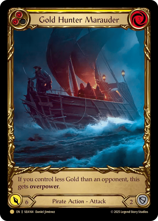 Gold Hunter Marauder (Yellow) — High Seas - Treasure Pack — Flesh and Blood