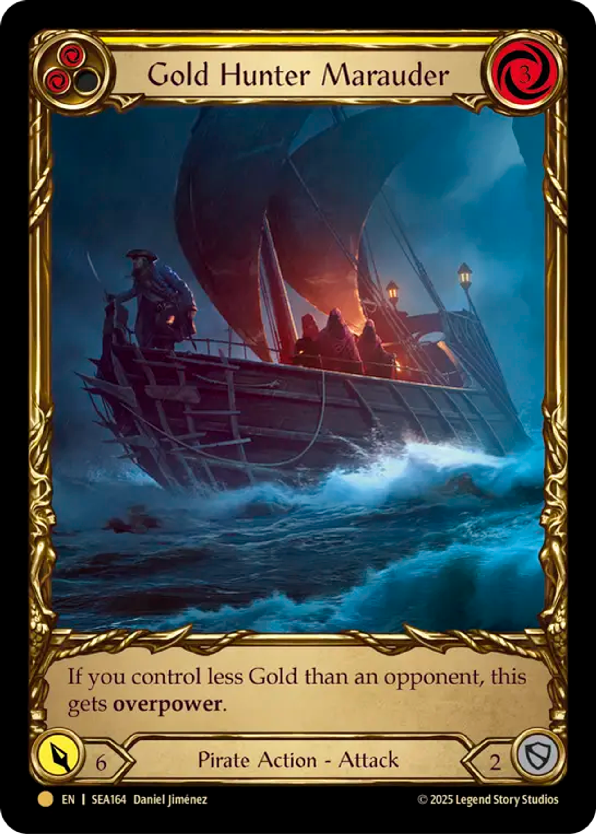 Gold Hunter Marauder (Yellow) — High Seas - Treasure Pack — Flesh and Blood