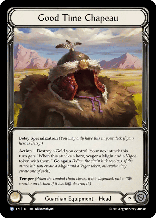 Good Time Chapeau — Betsy - Heavy Hitters Blitz Deck — Flesh and Blood
