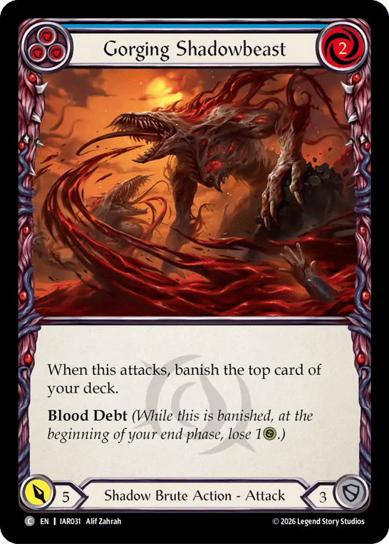 Gorging Shadowbeast (Blue) — Usurp the Shadow Throne — Flesh and Blood