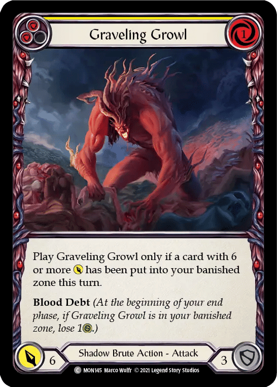 Graveling Growl (Yellow) — Monarch — Flesh and Blood