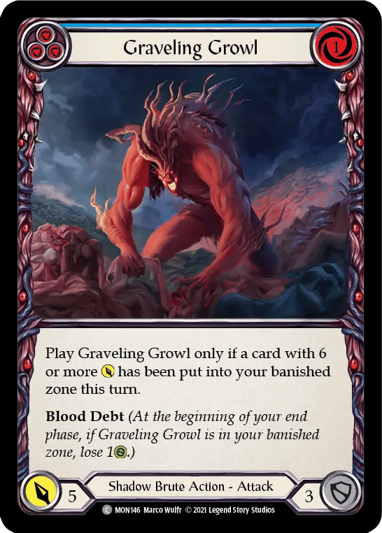Graveling Growl (Blue) — Monarch — Flesh and Blood