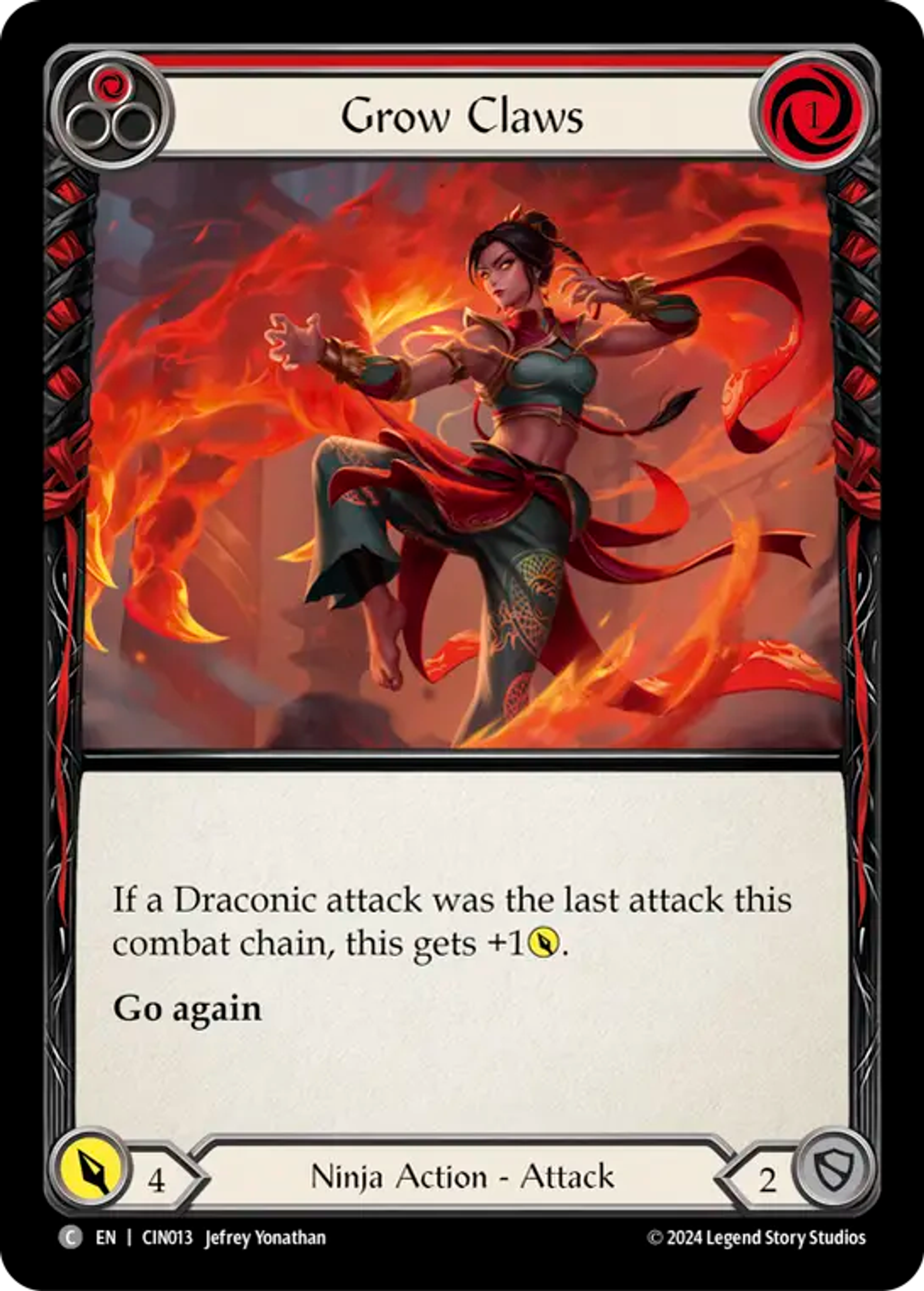 Grow Claws (Red) — The Hunted Blitz Deck - Cindra — Flesh and Blood