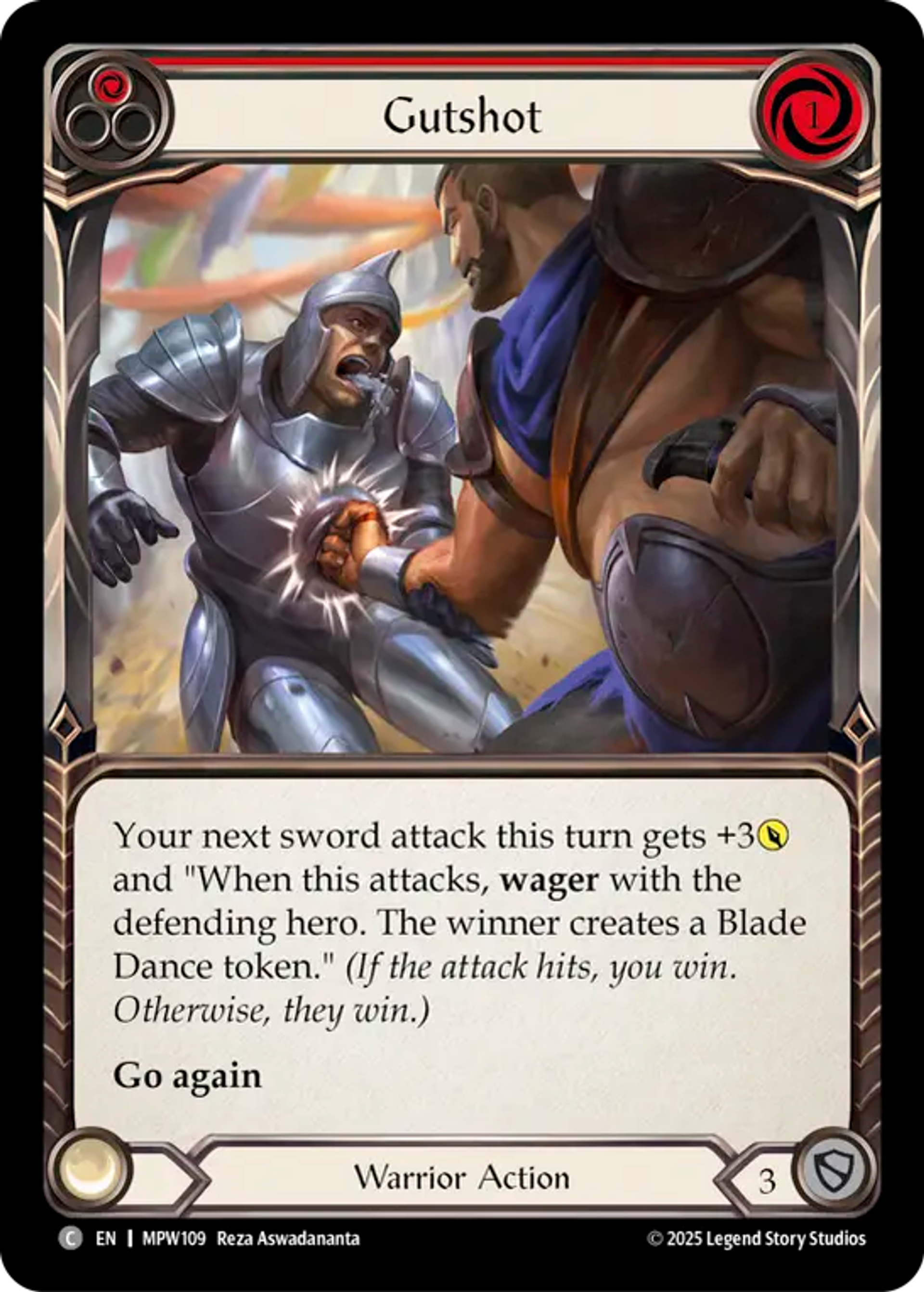 Gutshot (Red) — Mastery Pack Warrior — Flesh and Blood