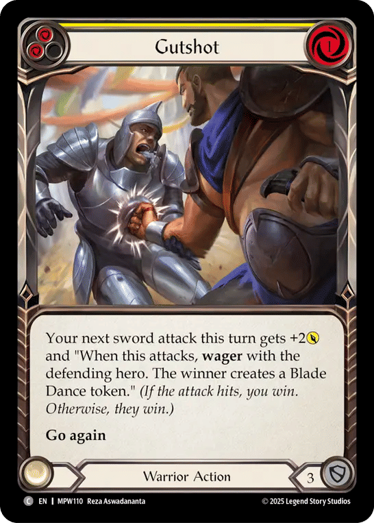Gutshot (Yellow) — Mastery Pack Warrior — Flesh and Blood