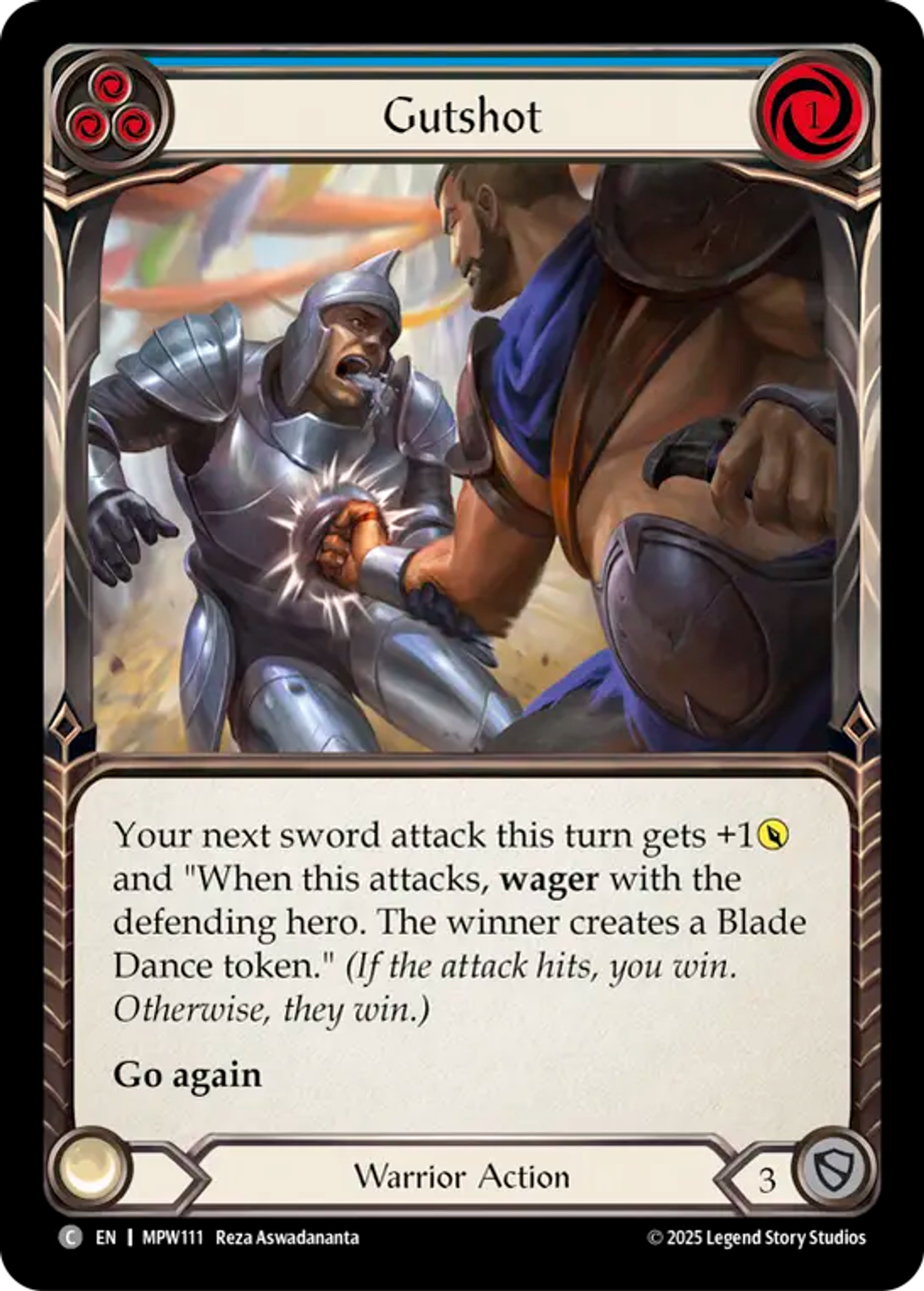 Gutshot (Blue) — Mastery Pack Warrior — Flesh and Blood