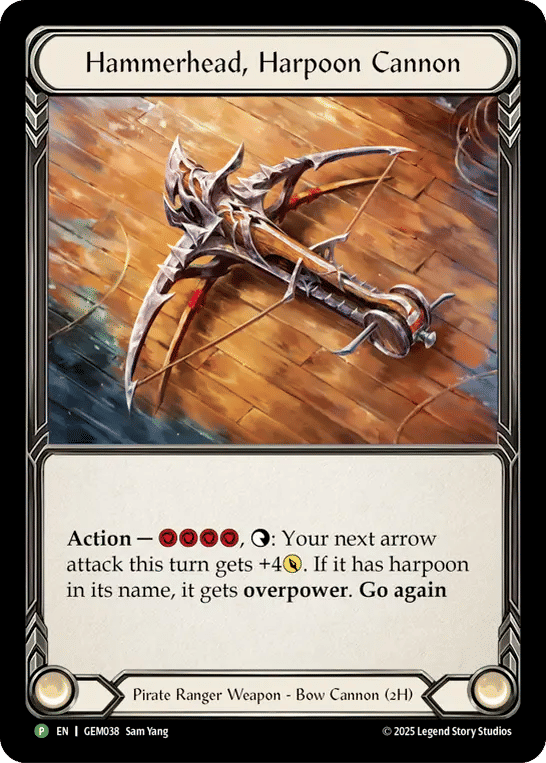 Hammerhead, Harpoon Cannon — GEM - Pack 2 — Flesh and Blood