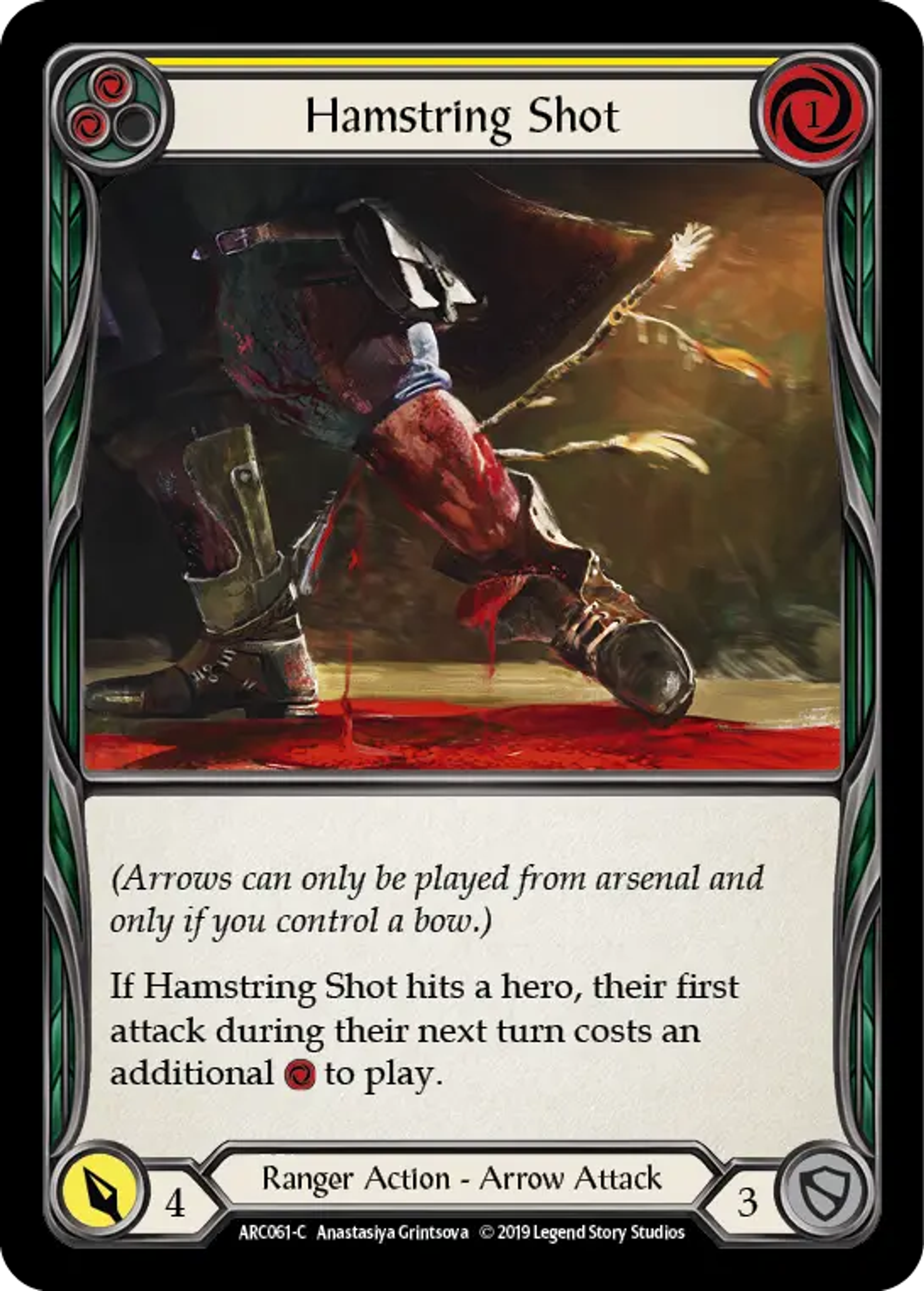 Hamstring Shot (Yellow) — Arcane Rising — Flesh and Blood