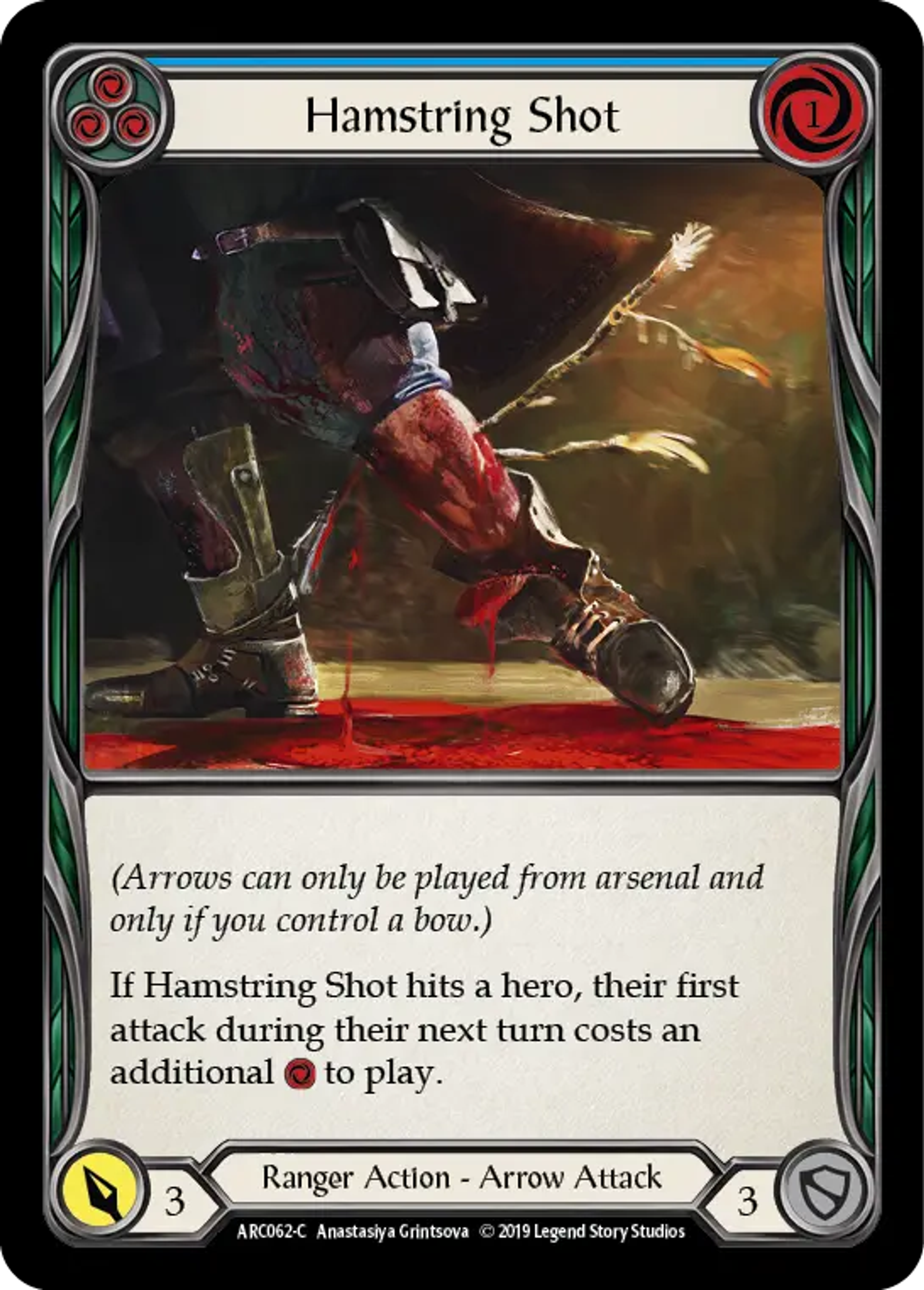 Hamstring Shot (Blue) — Arcane Rising — Flesh and Blood