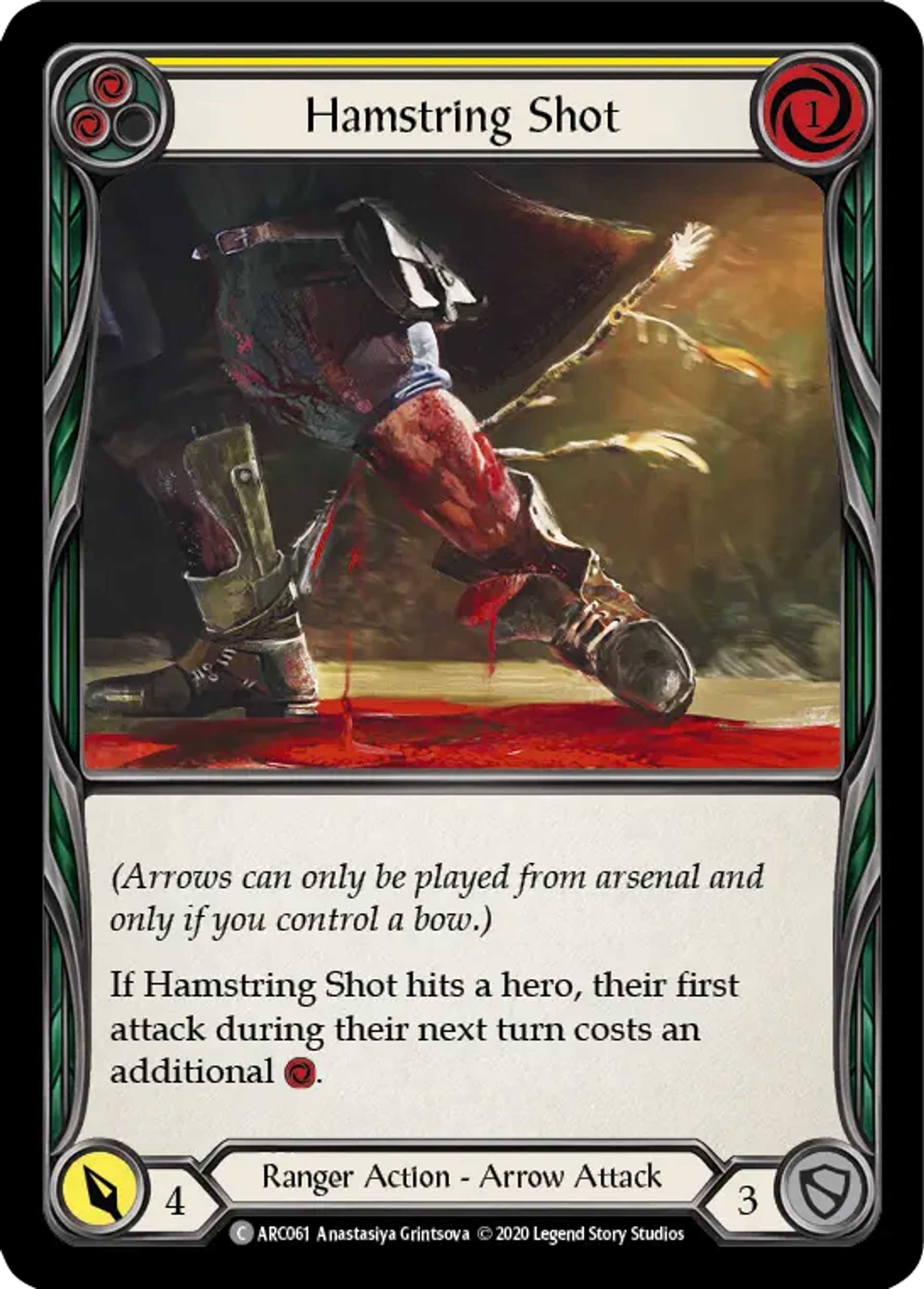 Hamstring Shot (Yellow) — Arcane Rising - Unlimited — Flesh and Blood