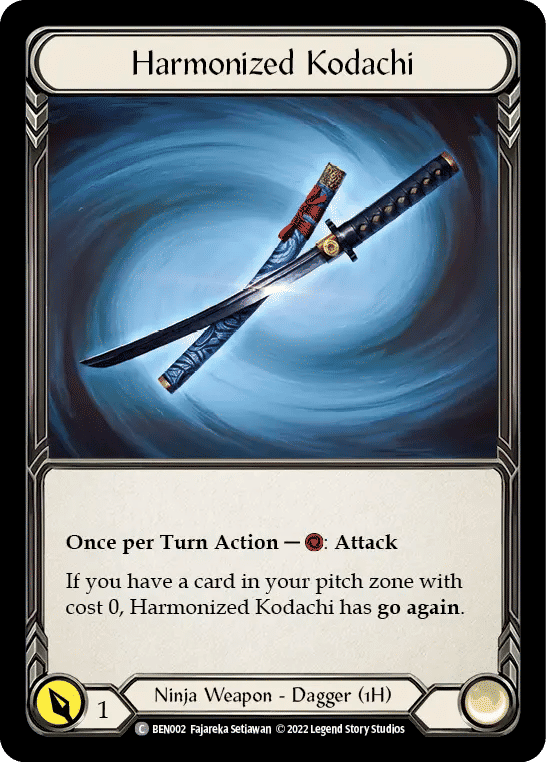 Harmonized Kodachi — Benji - Blitz Deck — Flesh and Blood