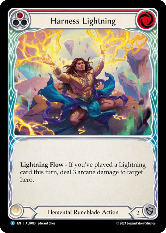 Harness Lightning (Red) — 1st Strike - Aurora — Flesh and Blood