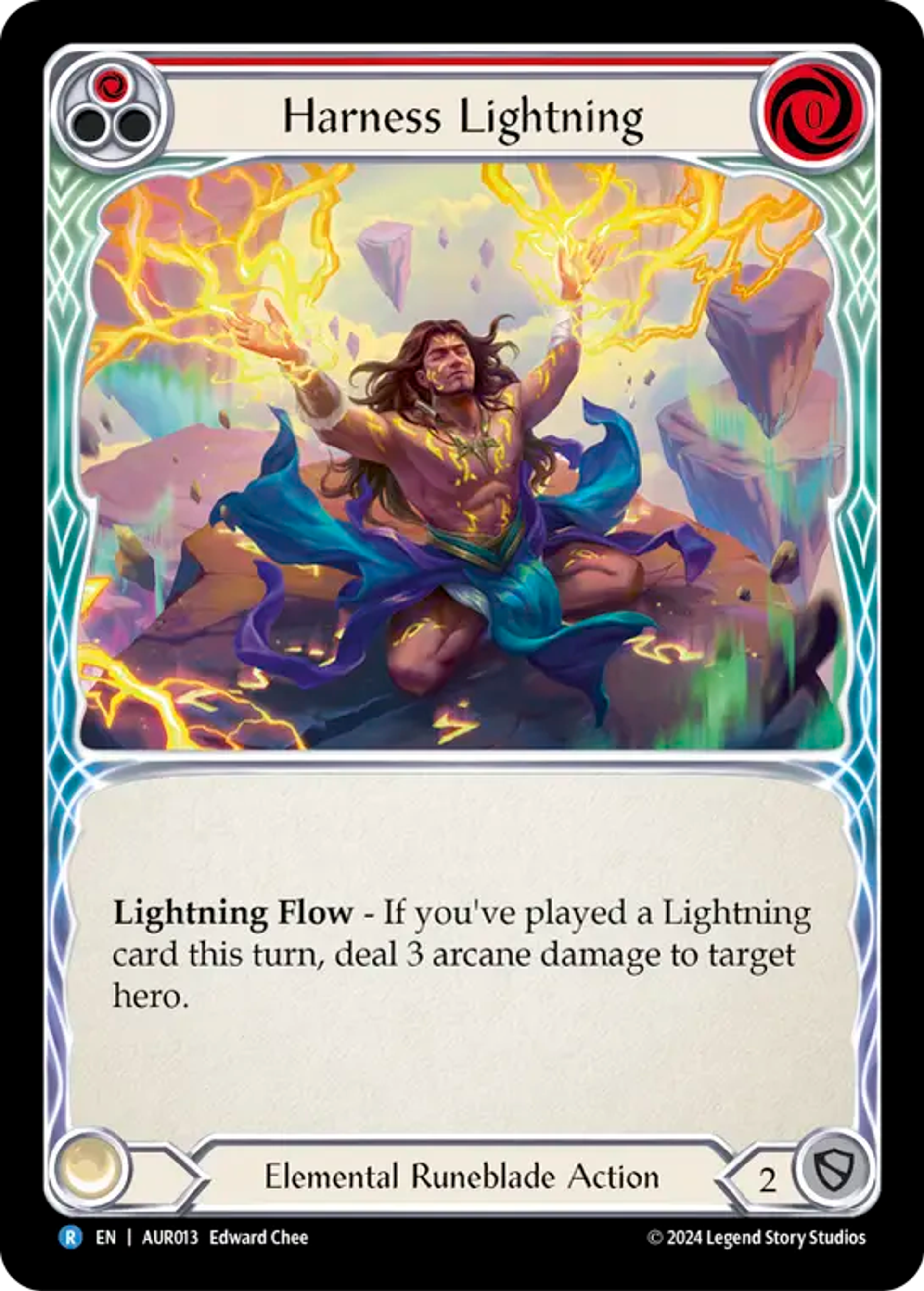 Harness Lightning (Red) — 1st Strike - Aurora — Flesh and Blood