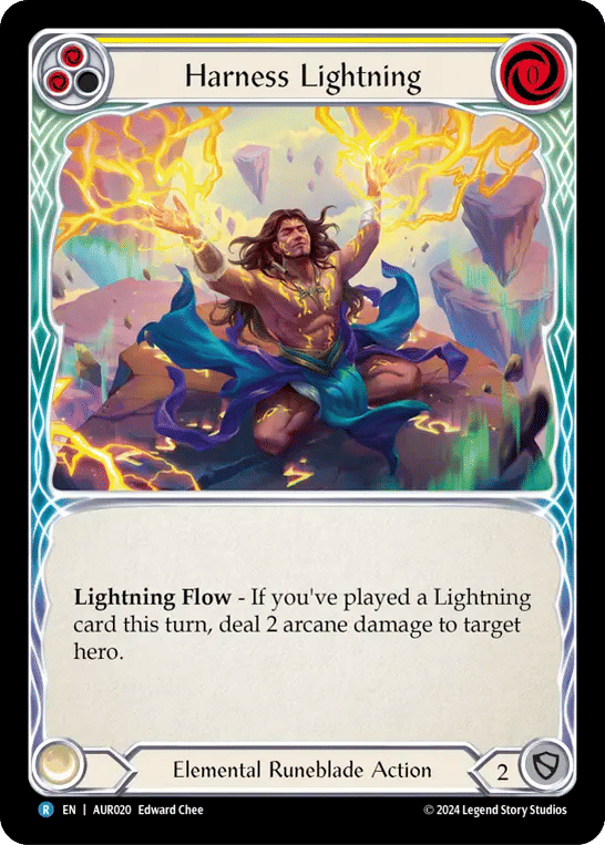 Harness Lightning (Yellow) — 1st Strike - Aurora — Flesh and Blood