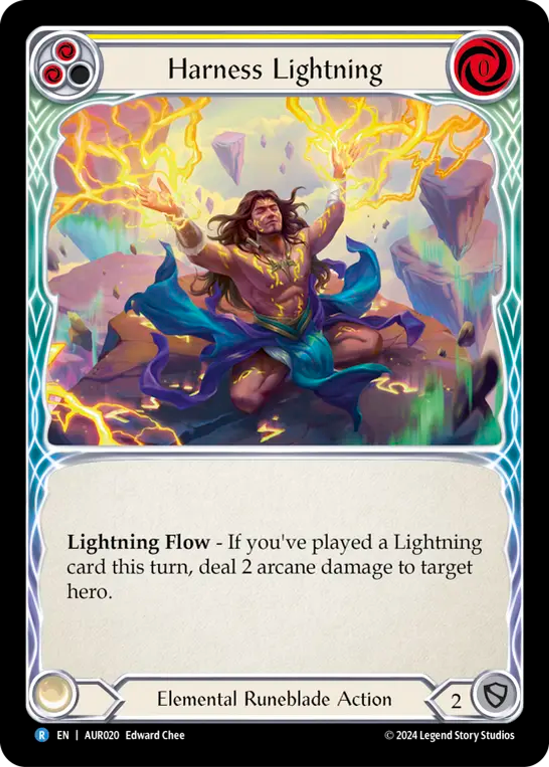 Harness Lightning (Yellow) — 1st Strike - Aurora — Flesh and Blood