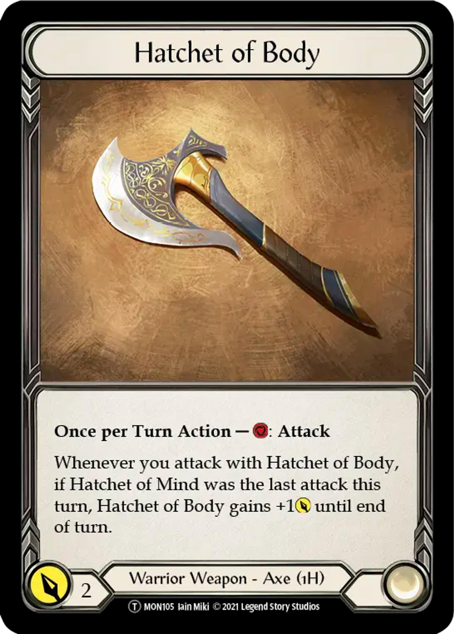 Hatchet of Body — Monarch - Unlimited — Flesh and Blood