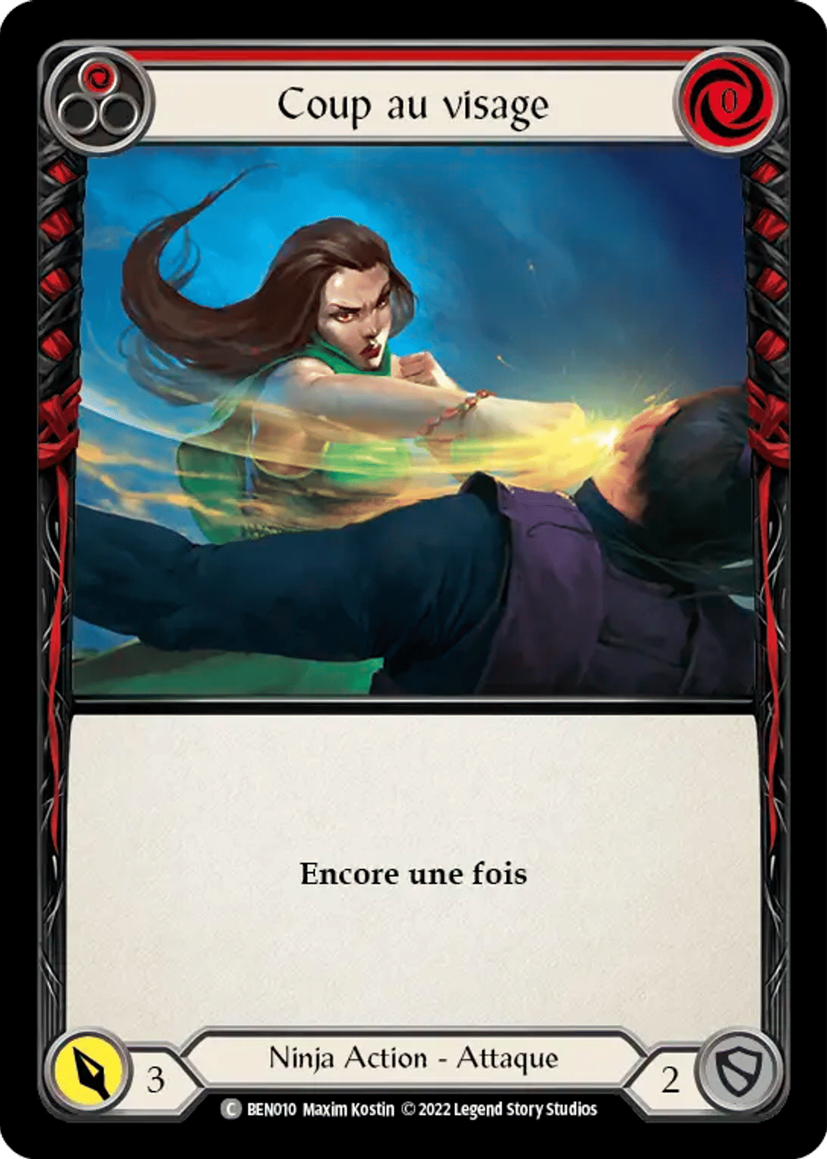Coup au visage from Benji - Blitz Deck - Flesh and Blood