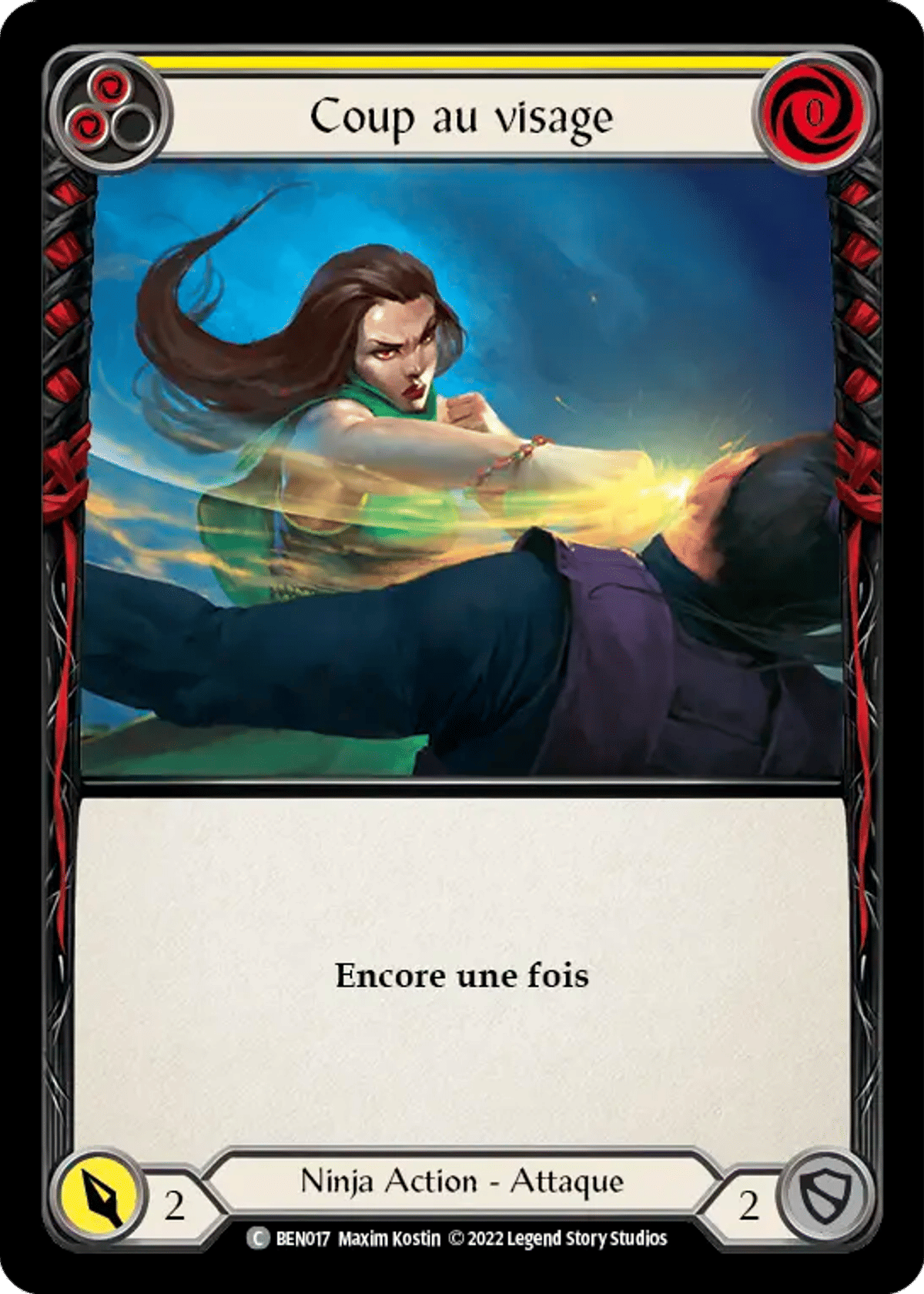 Coup au visage from Benji - Blitz Deck - Flesh and Blood