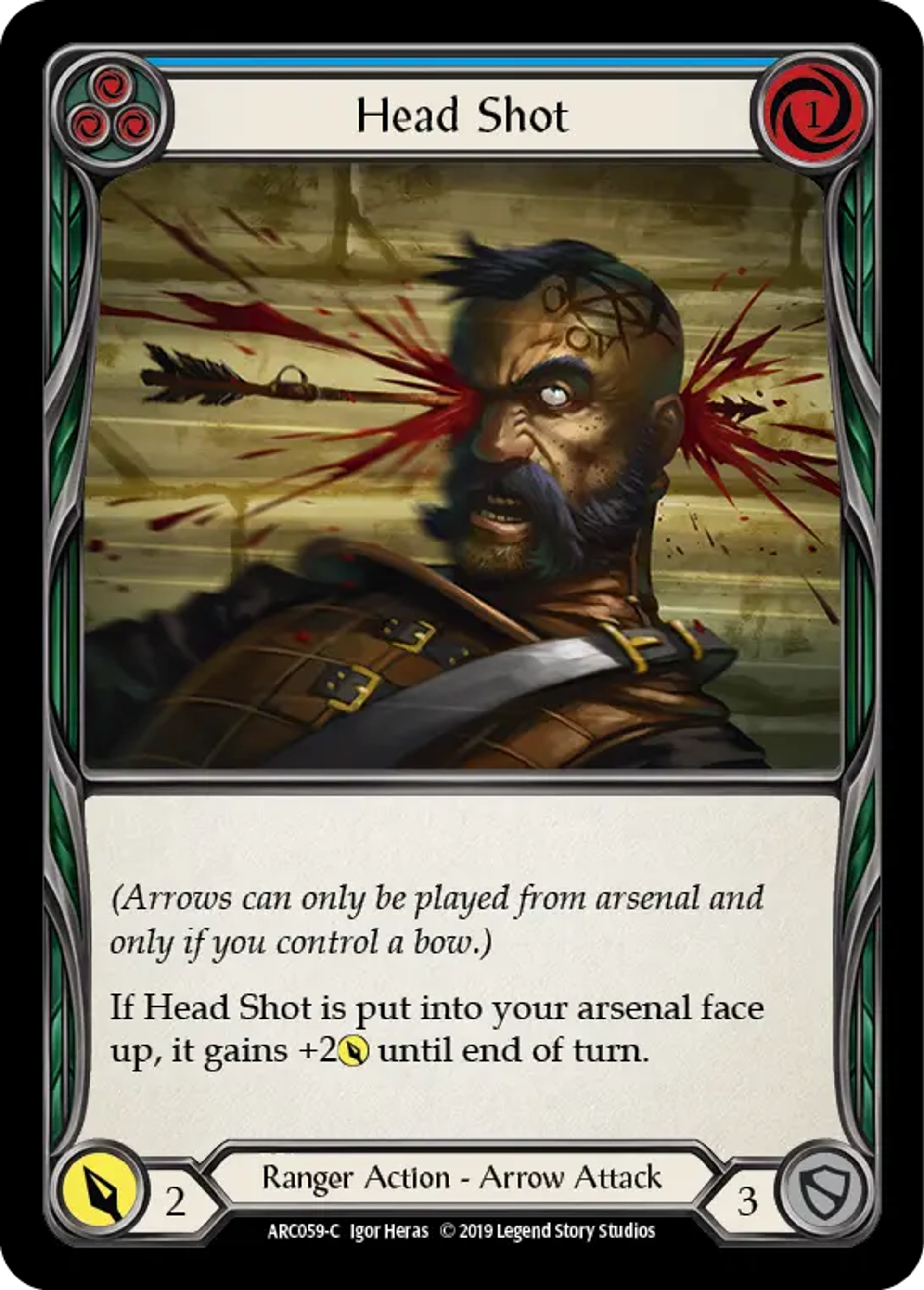 Head Shot (Blue) — Arcane Rising — Flesh and Blood