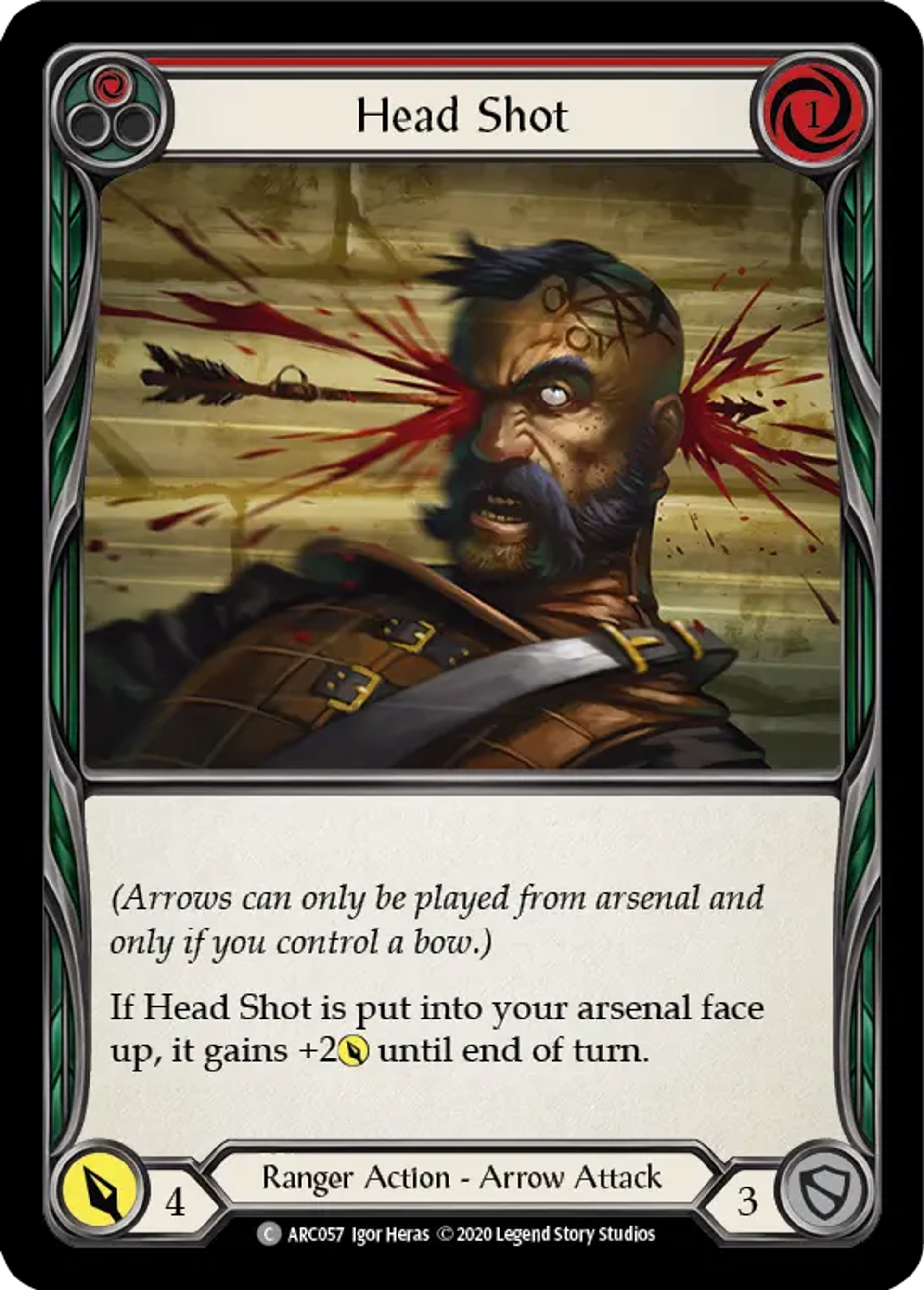 Head Shot (Red) — Arcane Rising - Unlimited — Flesh and Blood