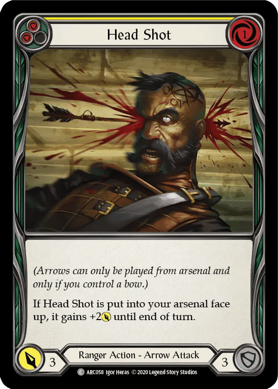 Head Shot (Yellow) — Arcane Rising - Unlimited — Flesh and Blood