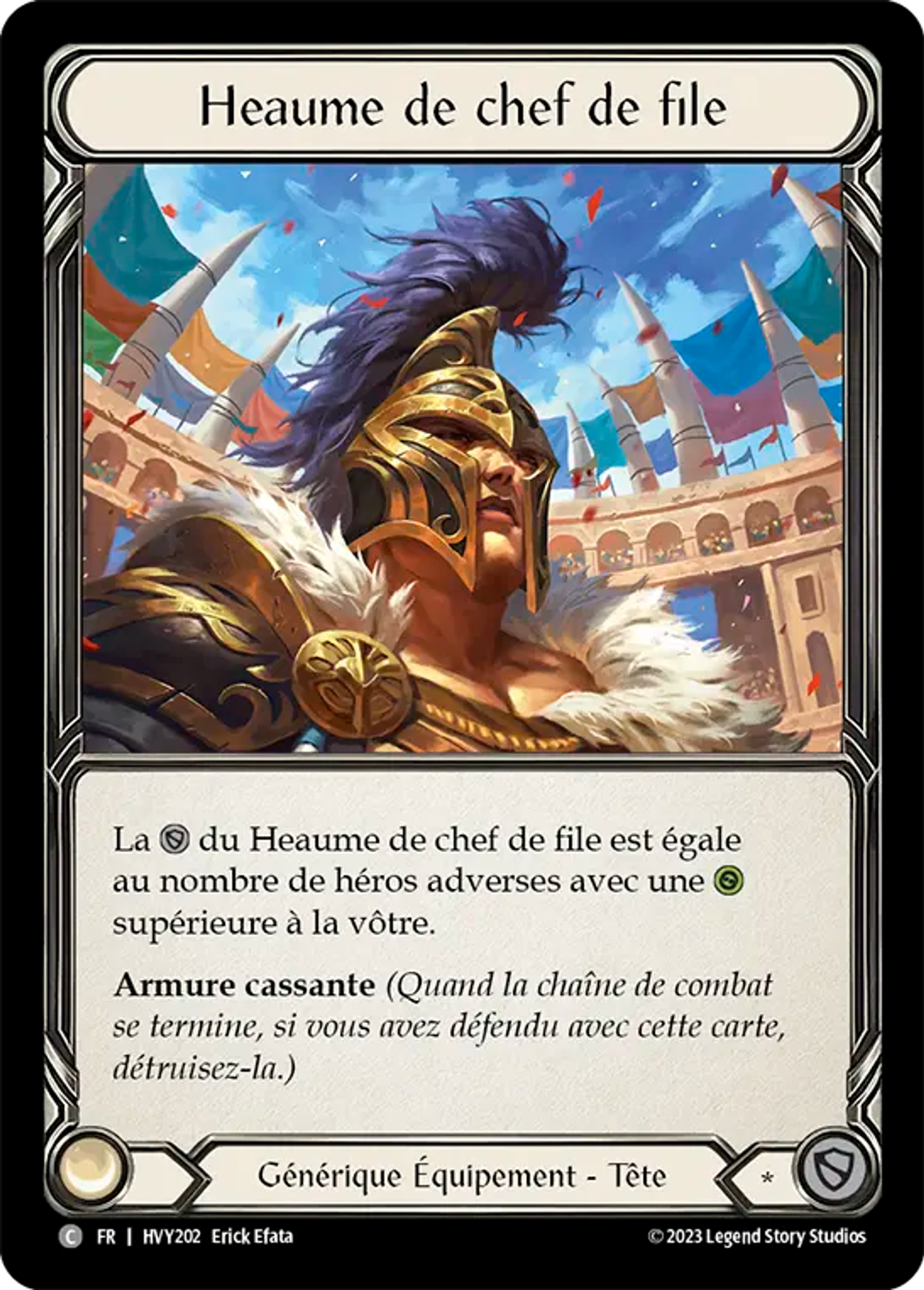 Heaume de chef de file — Heavy Hitters — Flesh and Blood
